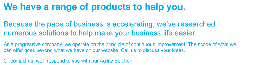 Agility Business Solutions Products